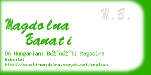 magdolna banati business card